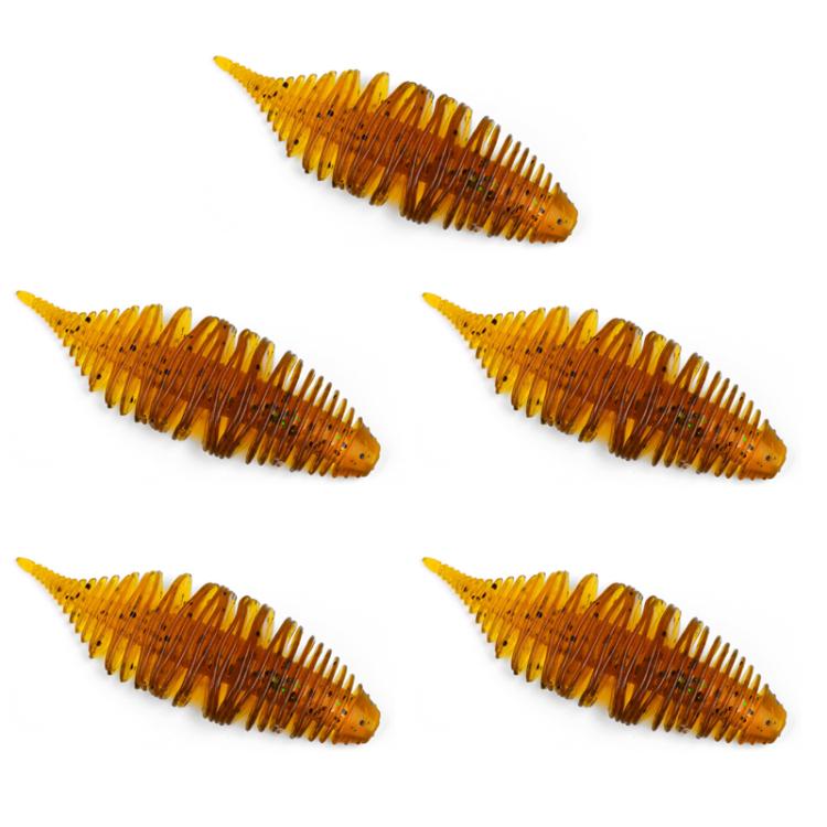 5pcs / Pack PROBEROS DW6122 Threaded Small Pin Tail Lure Warpbill Mandarin Fish Bionic Road Runner Fake Bait