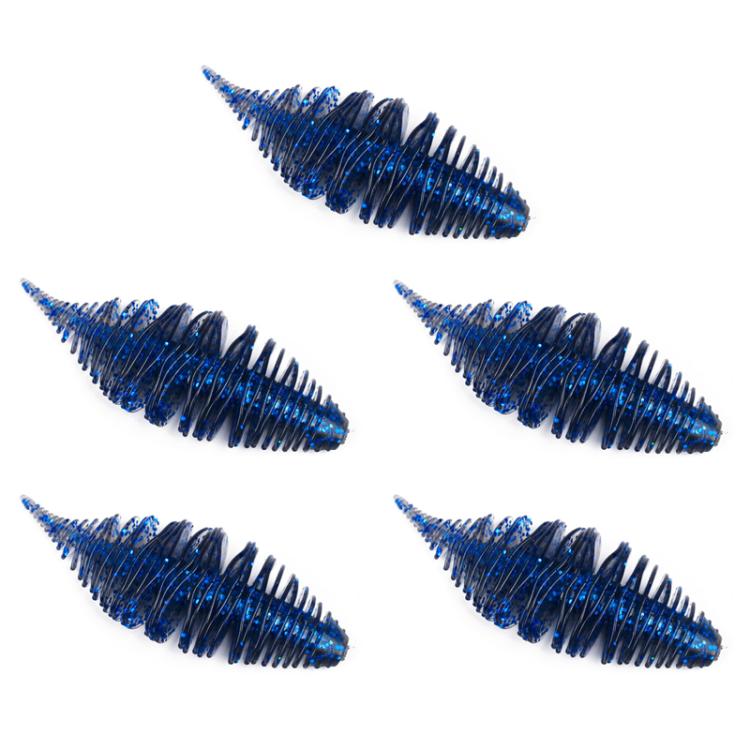 5pcs / Pack PROBEROS DW6122 Threaded Small Pin Tail Lure Warpbill Mandarin Fish Bionic Road Runner Fake Bait