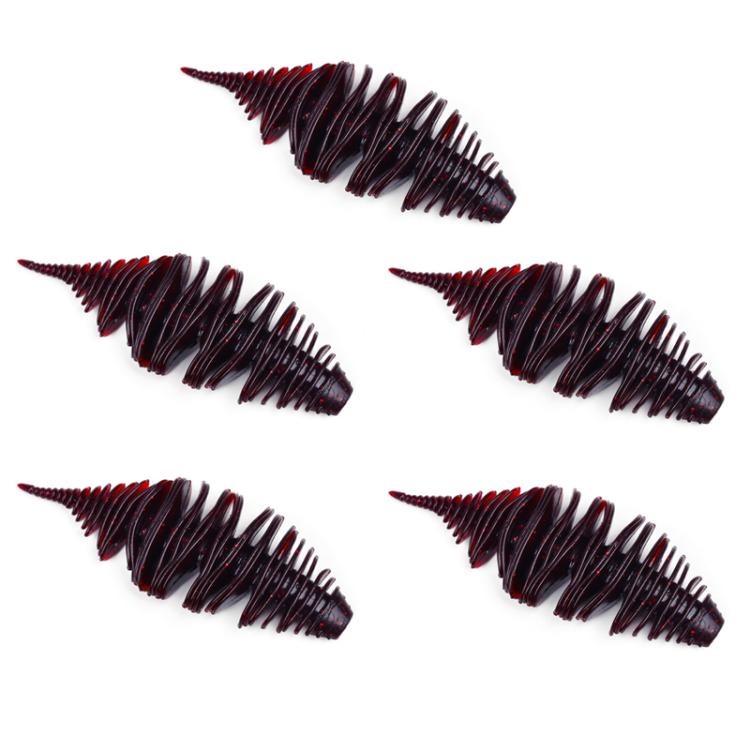 5pcs / Pack PROBEROS DW6122 Threaded Small Pin Tail Lure Warpbill Mandarin Fish Bionic Road Runner Fake Bait