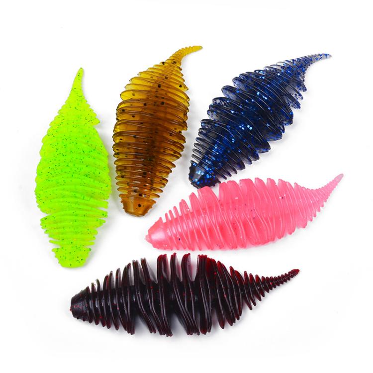 5pcs / Pack PROBEROS DW6122 Threaded Small Pin Tail Lure Warpbill Mandarin Fish Bionic Road Runner Fake Bait