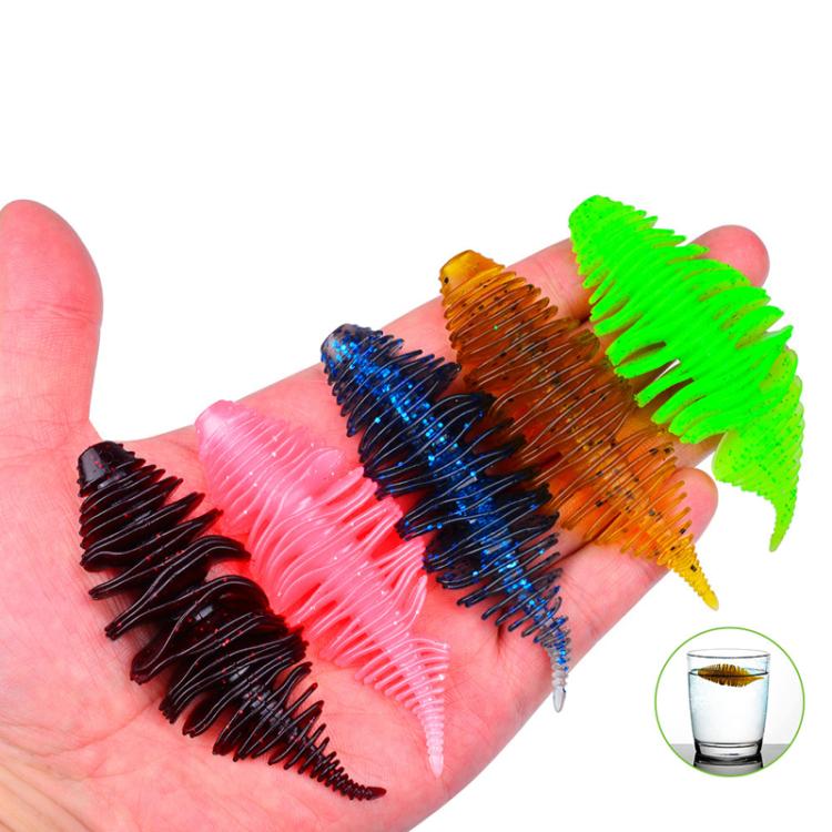 5pcs / Pack PROBEROS DW6122 Threaded Small Pin Tail Lure Warpbill Mandarin Fish Bionic Road Runner Fake Bait
