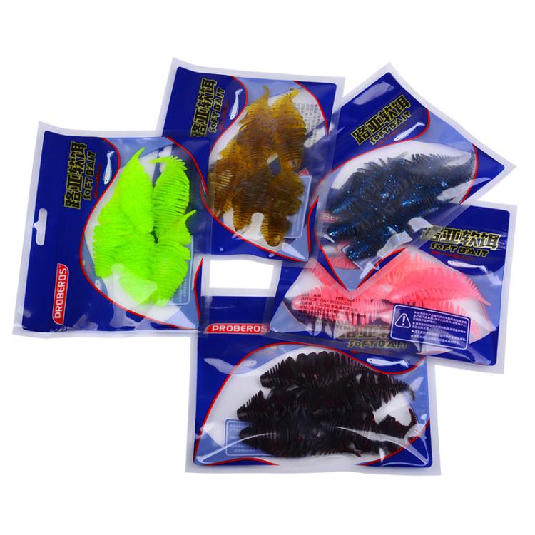 5pcs / Pack PROBEROS DW6122 Threaded Small Pin Tail Lure Warpbill Mandarin Fish Bionic Road Runner Fake Bait