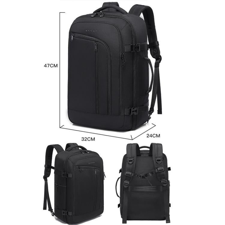BANGE BG-1916 Men Backpack Large Capacity Shoulder Computer Bag - Black