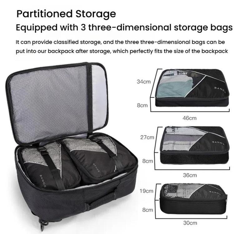 BANGE BG-1916 Men Backpack Large Capacity Shoulder Computer Bag - Black
