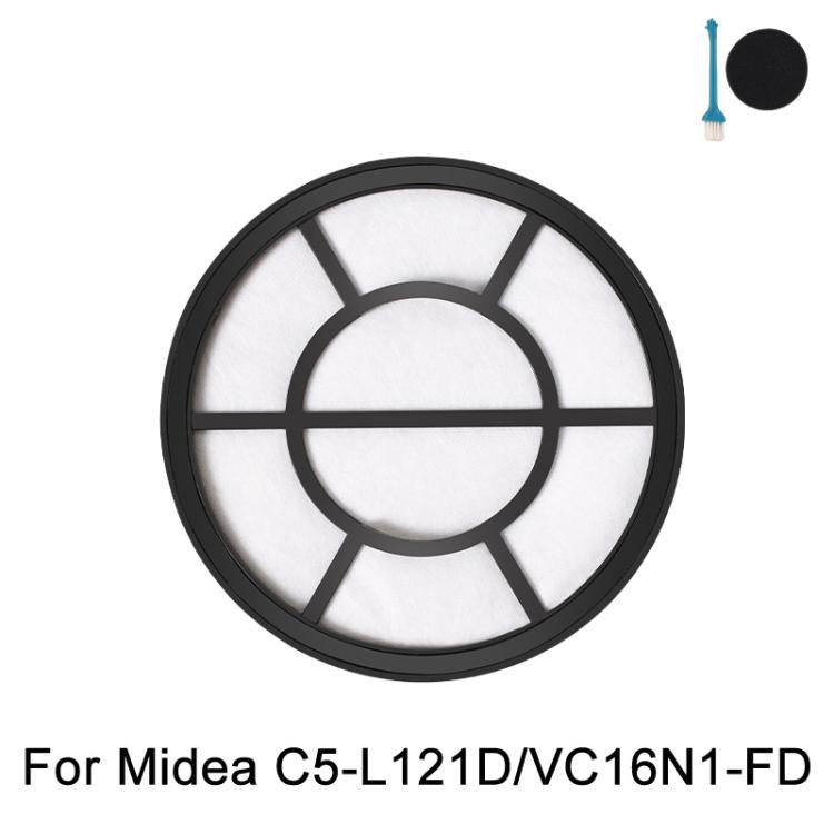 For Midea C5-L121D / VC16N1-FD Vacuum Cleaner Parts Inlet Filter Cotton Filter Element - Black