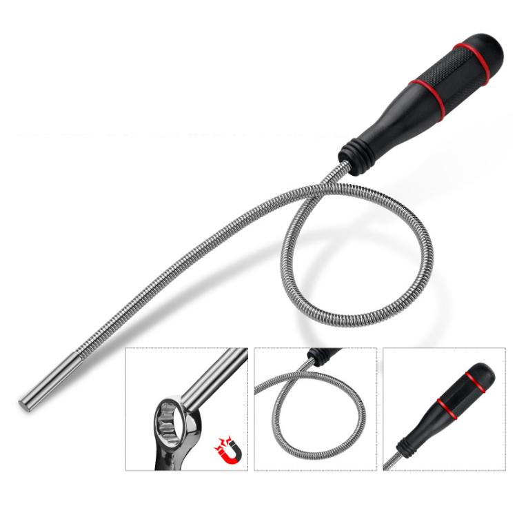 515mm Bendable Magnetic Picker Strong Magnetic Auto Repair Screw Suction Rod - 1LB