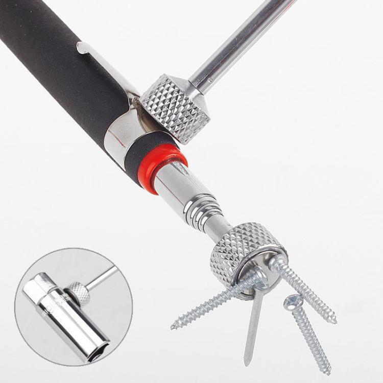 620mm Telescopic And Extended Magnetic Pickup Auto Repair Magnet Rod - 8LB