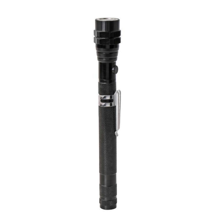 170mm-565mm 3LEDs Light Bendable Telescopic Multifunctional Picker Auto Repair Screw Tool - Black