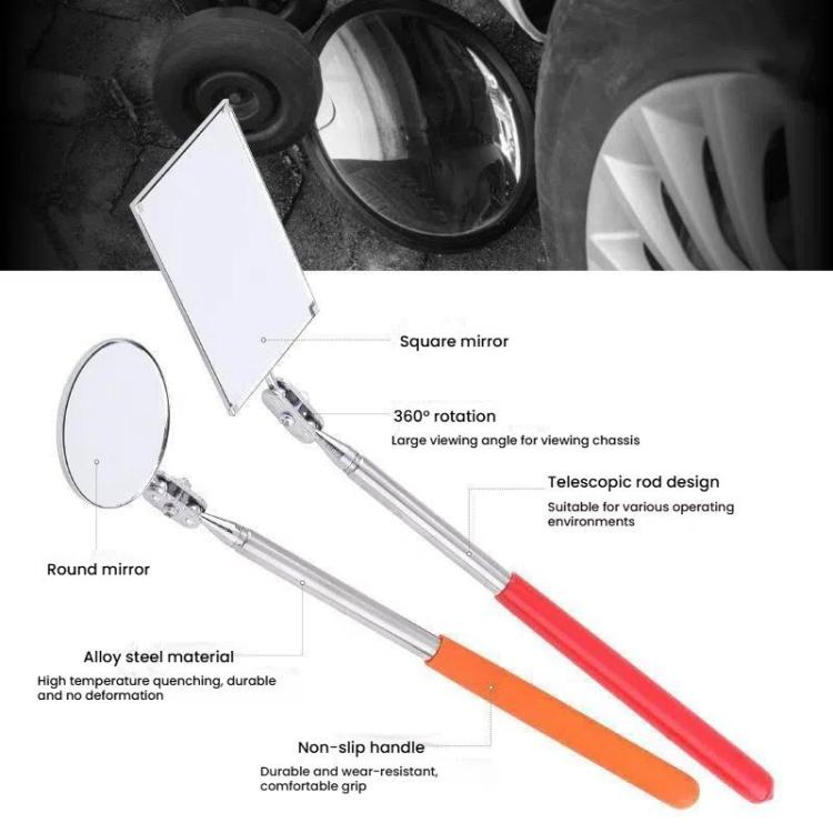 Stainless Steel Universal Rotating Telescopic Folding Viewfinder, Spec: Orange 50mm