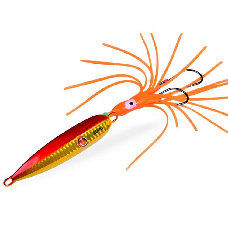 60G PROBEROS LF159 Luminous Bearded Squid Hook Slow Cranking Road Runner Iron Plate Bionic False Bait