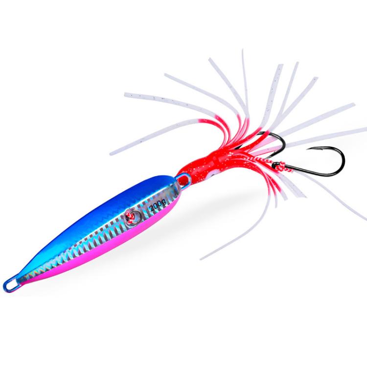 100G PROBEROS LF159 Luminous Bearded Squid Hook Slow Cranking Road Runner Iron Plate Bionic False Bait