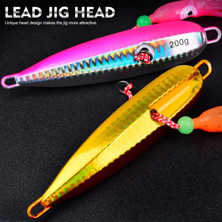 120G PROBEROS LF159 Luminous Bearded Squid Hook Slow Cranking Road Runner Iron Plate Bionic False Bait