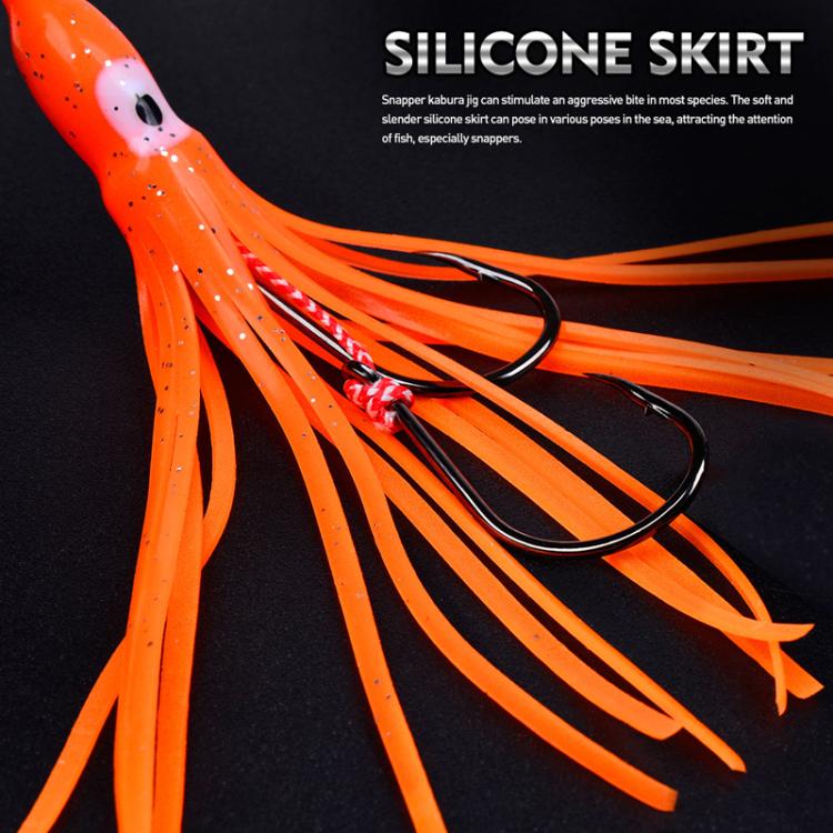 40G PROBEROS LF159 Luminous Bearded Squid Hook Slow Cranking Road Runner Iron Plate Bionic False Bait
