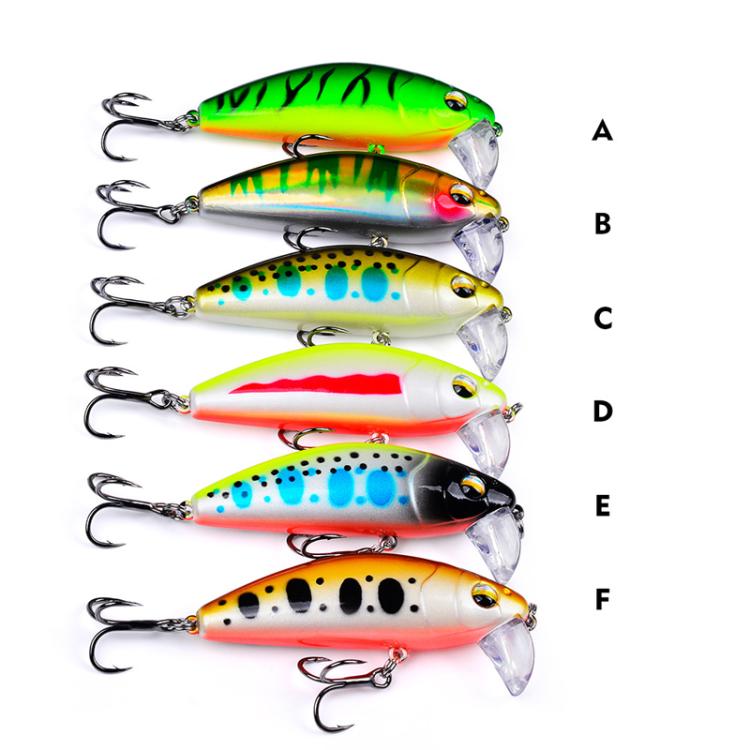 PROBEROS DW623 Submerged Minnow Lure Freshwater Bass Warbler Imitation Bait, Style: F