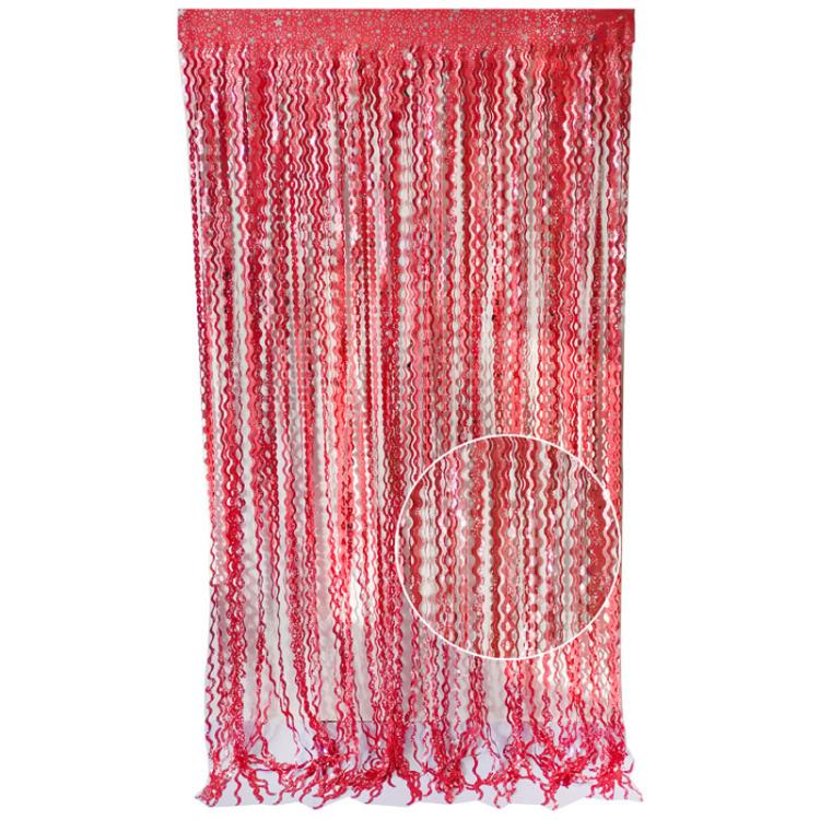 2Packs 1x2m Wave Foil Fringe Curtain Party Anniversary Birthday Background Decoration Venue Props