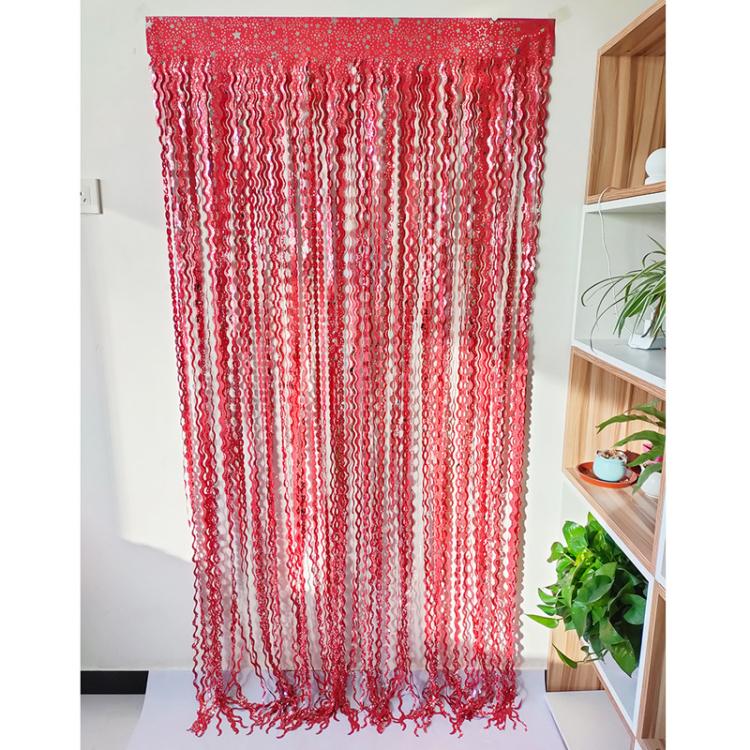 2Packs 1x2m Wave Foil Fringe Curtain Party Anniversary Birthday Background Decoration Venue Props