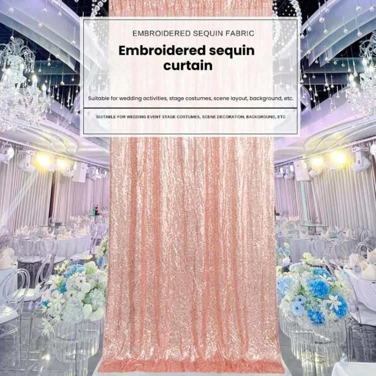 240cmx240cm Hotel Wedding Banquet Site Background Curtains Embroidered Cloth Sequin Curtains Festival Party Decoration