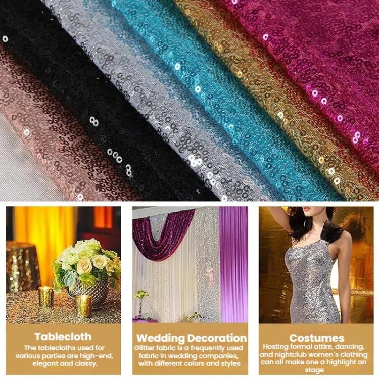 60x300cm Hotel Wedding Banquet Site Background Curtains Embroidered Cloth Sequin Curtains Festival Party Decoration