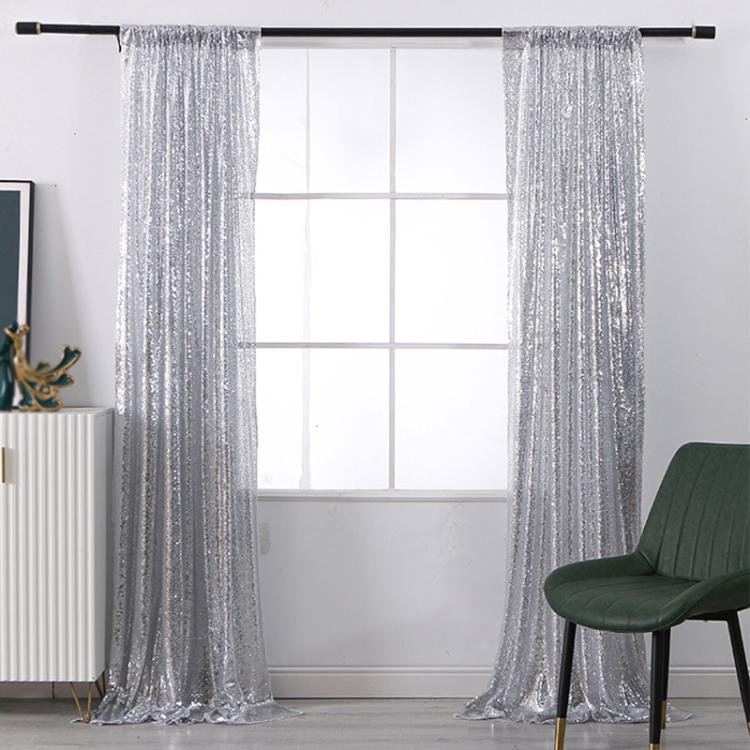 60x300cm Hotel Wedding Banquet Site Background Curtains Embroidered Cloth Sequin Curtains Festival Party Decoration
