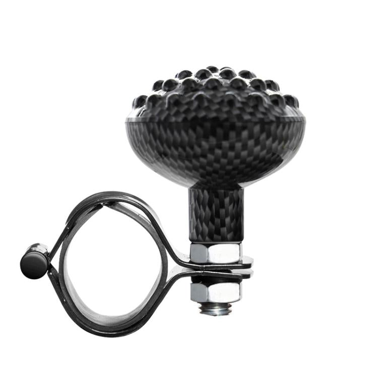 Car Steering Wheel Booster Non-Slip One-Handed Turning Assistant Ball, Style: Carbon Fiber Pattern-Massage Model