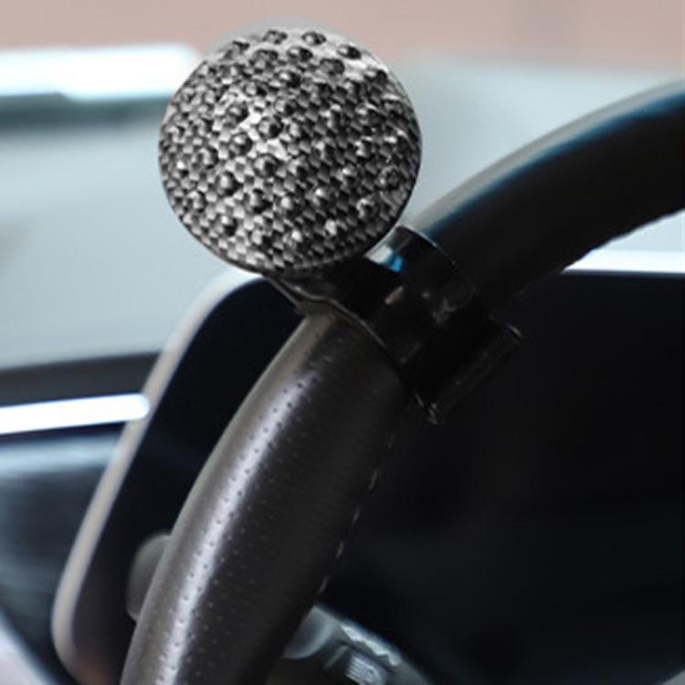 Car Steering Wheel Booster Non-Slip One-Handed Turning Assistant Ball, Style: Carbon Fiber Pattern-Massage Model