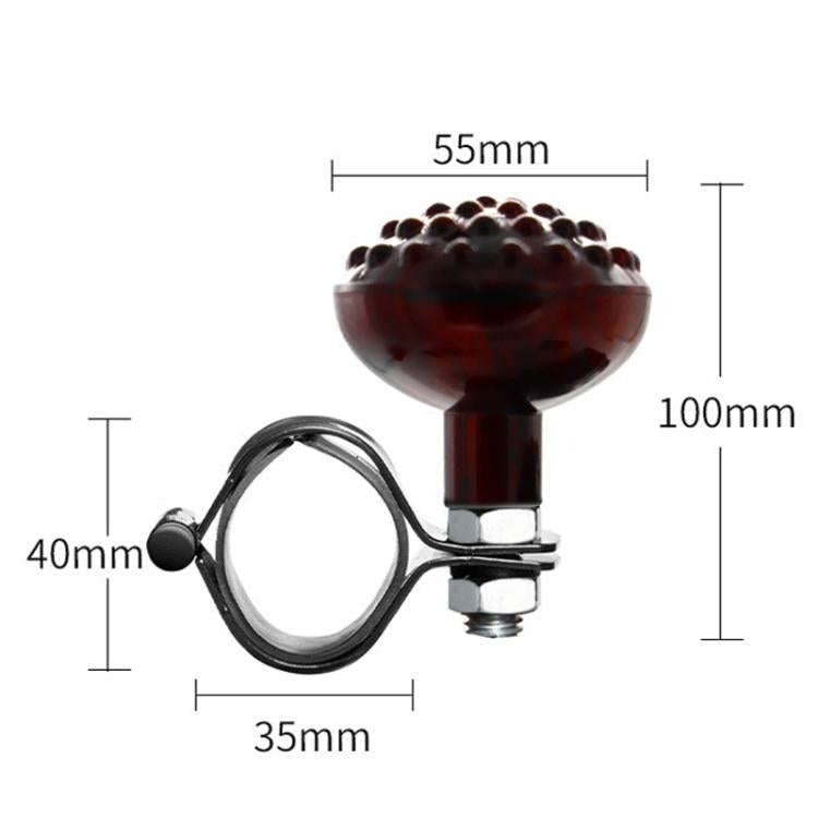 Car Steering Wheel Booster Non-Slip One-Handed Turning Assistant Ball, Style: Black-Massage Model