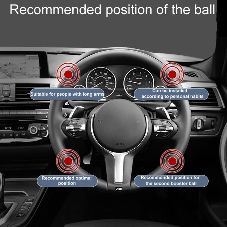 Car Steering Wheel Booster Non-Slip One-Handed Turning Assistant Ball, Style: Mahogany-Massage Model