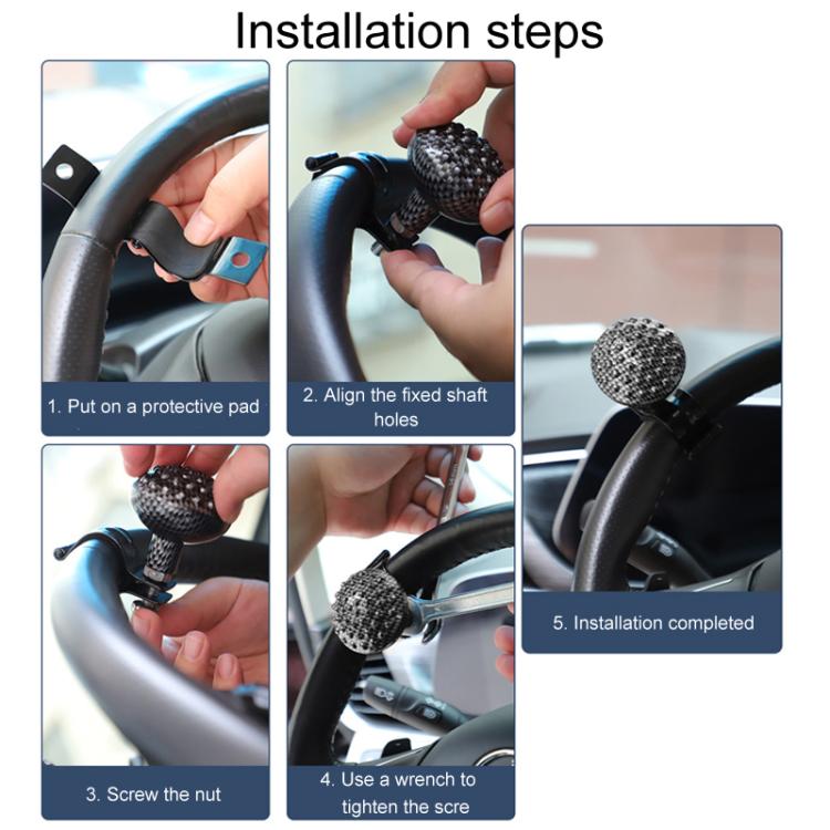 Car Steering Wheel Booster Non-Slip One-Handed Turning Assistant Ball, Style: Mahogany-Massage Model