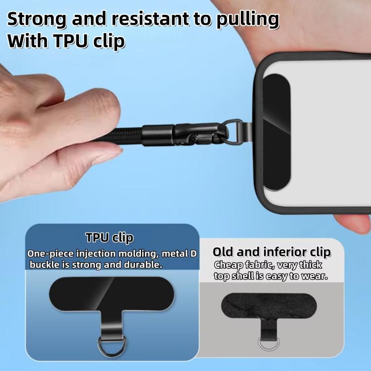 Smartphone Lanyard with Adjustable Wrist Strap Self-Locking 360-degree Rotating Anti-Tangle Design With TPU Clip