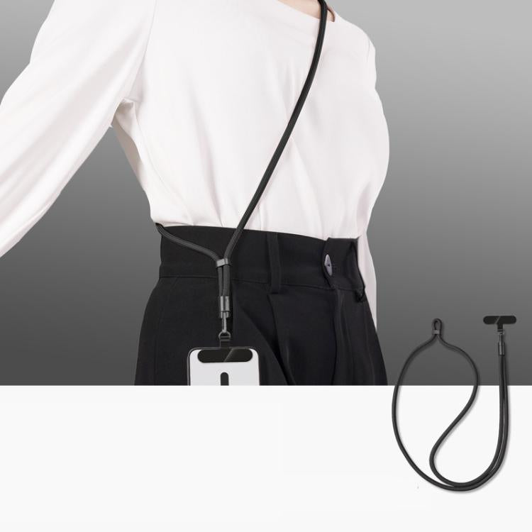 Crossbody Adjustable Phone Lanyard With Self-Locking 360-Degree Rotatable Anti-Tangle Design & TPU Clip Black