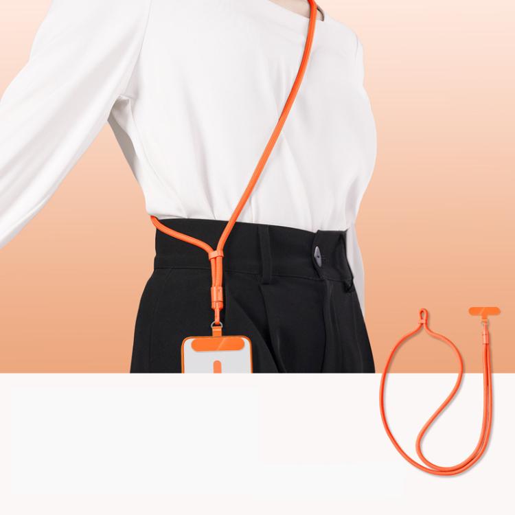 Crossbody  Adjustable Phone Lanyard With Self-Locking 360-Degree Rotatable Anti-Tangle Design & TPU Clip Orange