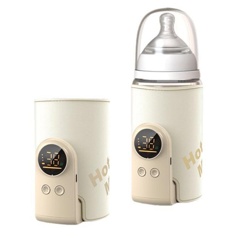 10000mAh 18W Wireless Baby Bottle Warmer 6 Adjustable Temperature Settings Milk Thermo Cover for Breastfeeding & Formula