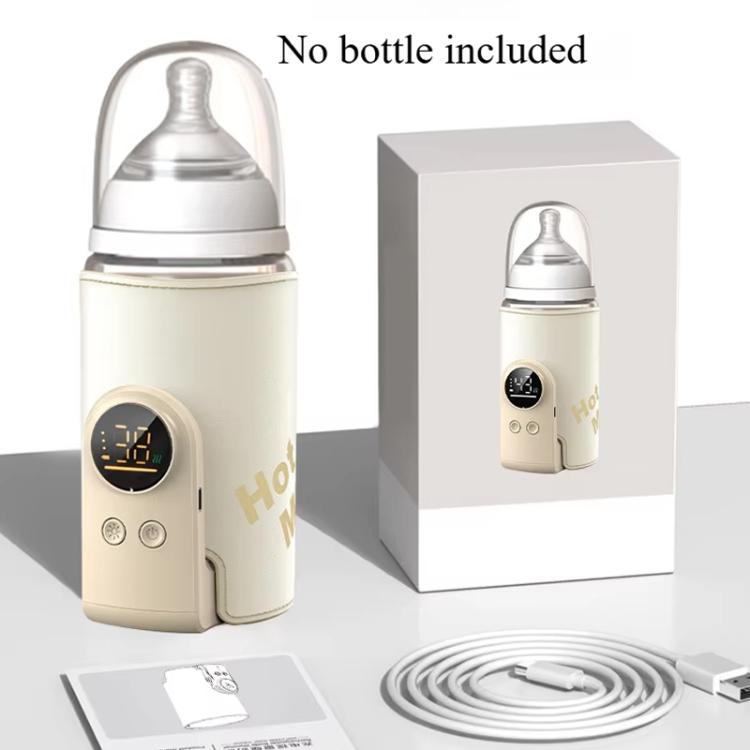 8000mAh 18W Wireless Baby Bottle Warmer 6 Adjustable Temperature Settings Milk Thermo Cover for Breastfeeding & Formula