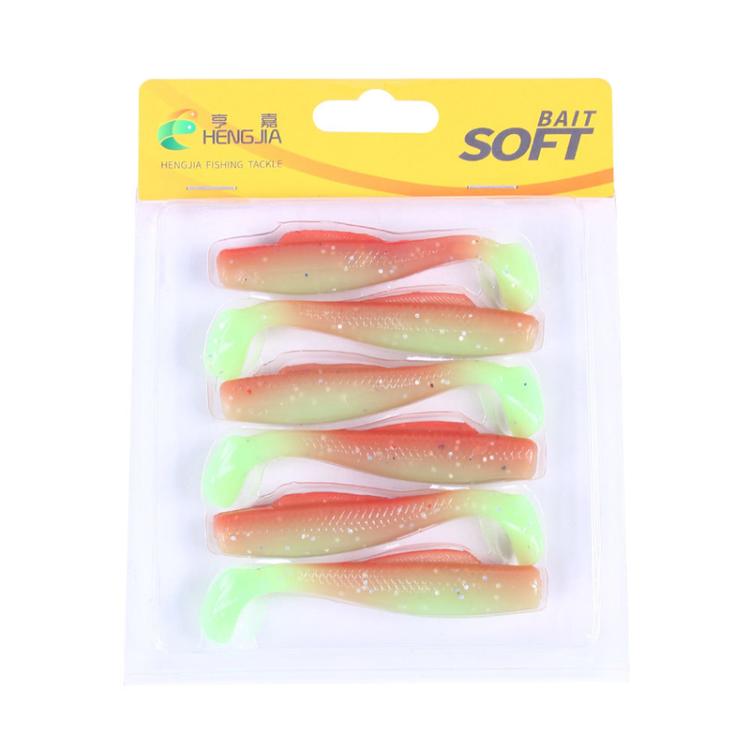 HENGJIA 6pcs / Box Outdoor Fishing Floating Soft Bait 8cm-5g Bionic False Lure, Style: 1#