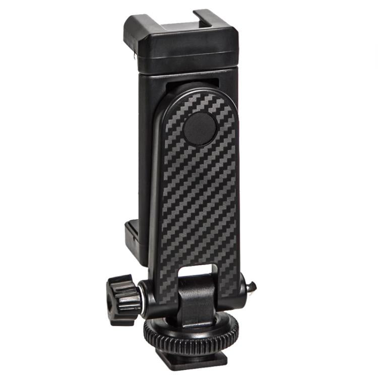 YUNTENG 007 Rotating Vertical Horizontal Phone Clamp Hot Shoe Camera Tripod Mounting Bracket