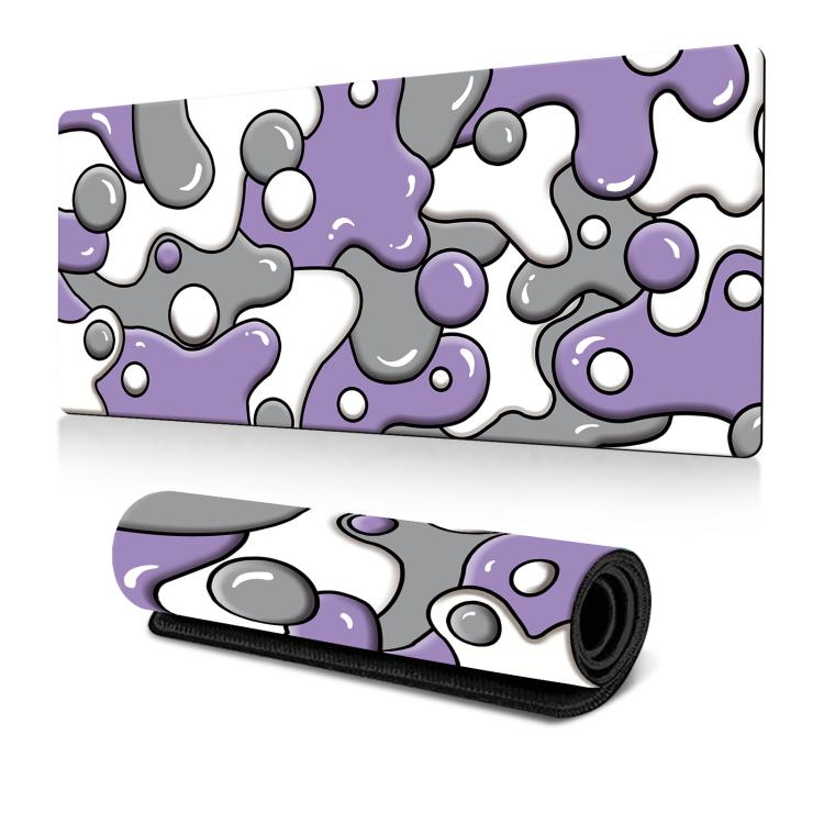 Abstract Fluid Color Blending Mouse Pad Non-Slip Rubber Desk Mat For Office, Gaming 300x800x2mm