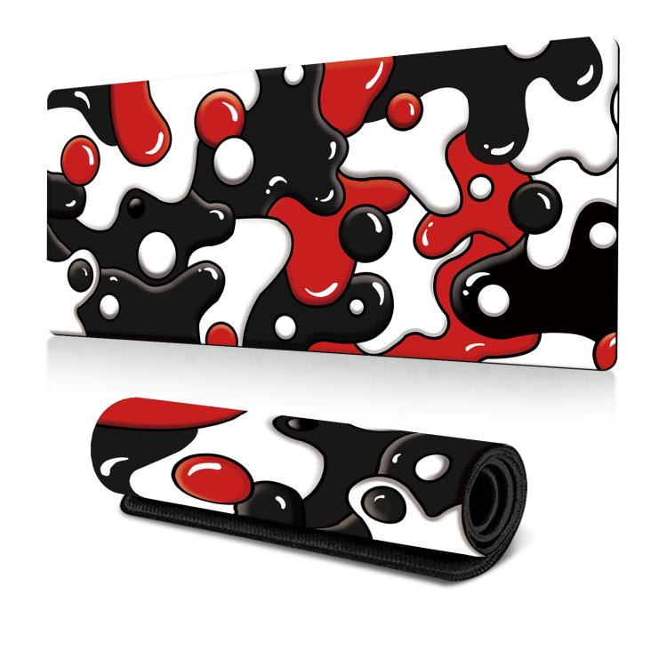 Abstract Fluid Color Blending Mouse Pad Non-Slip Rubber Desk Mat For Office, Gaming 400x900x3mm