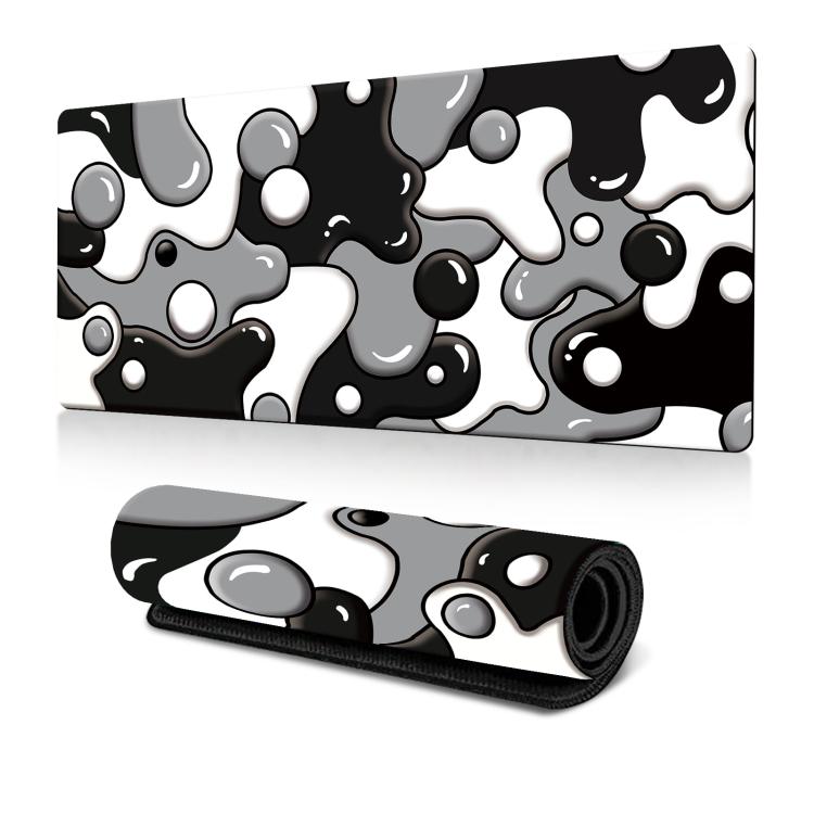 Abstract Fluid Color Blending Mouse Pad Non-Slip Rubber Desk Mat For Office, Gaming 400x900x3mm