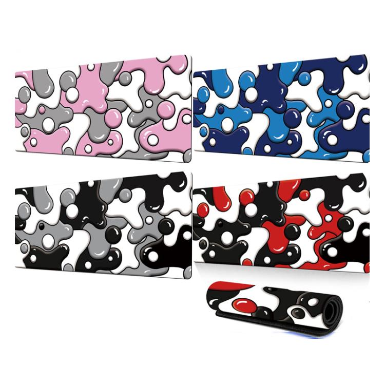 Abstract Fluid Color Blending Mouse Pad Non-Slip Rubber Desk Mat For Office, Gaming 300x700x2mm