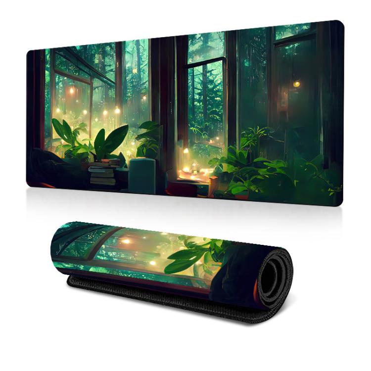 Frog Mouse Pad Cute Green Desk Mat With Non-Slip Rubber Base  For Computer Laptop 400x900x2mm