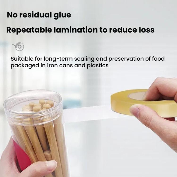 PVC Food Can Sealing Film Transparent Seamless Tape, Size: 20mm x 100m