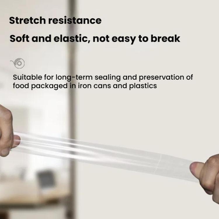 PVC Food Can Sealing Film Transparent Seamless Tape, Size: 15mm x 100m