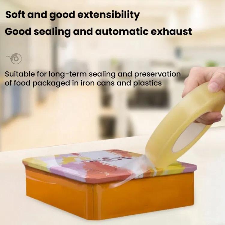PVC Food Can Sealing Film Transparent Seamless Tape, Size: 15mm x 100m