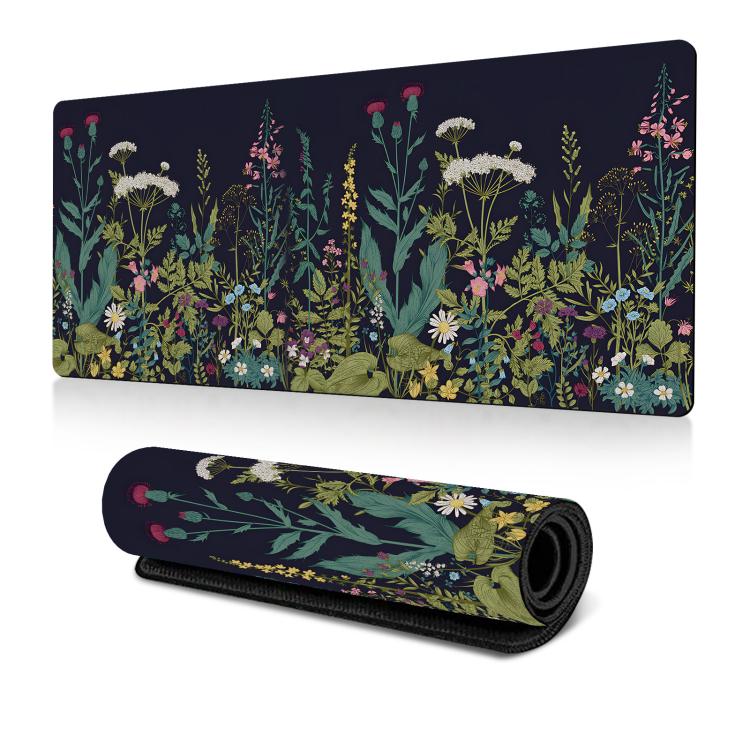 Flowers and Trees Themed Mouse Pad Desk Mat For Office/Gaming 300x600x3mm