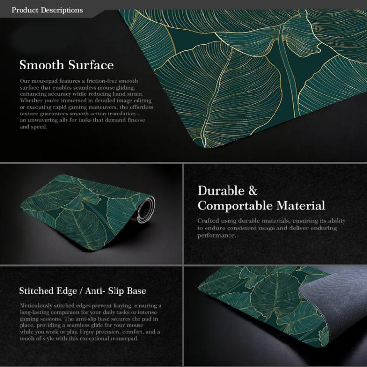 Flowers and Trees Themed Mouse Pad Desk Mat For Office/Gaming 300x600x2mm