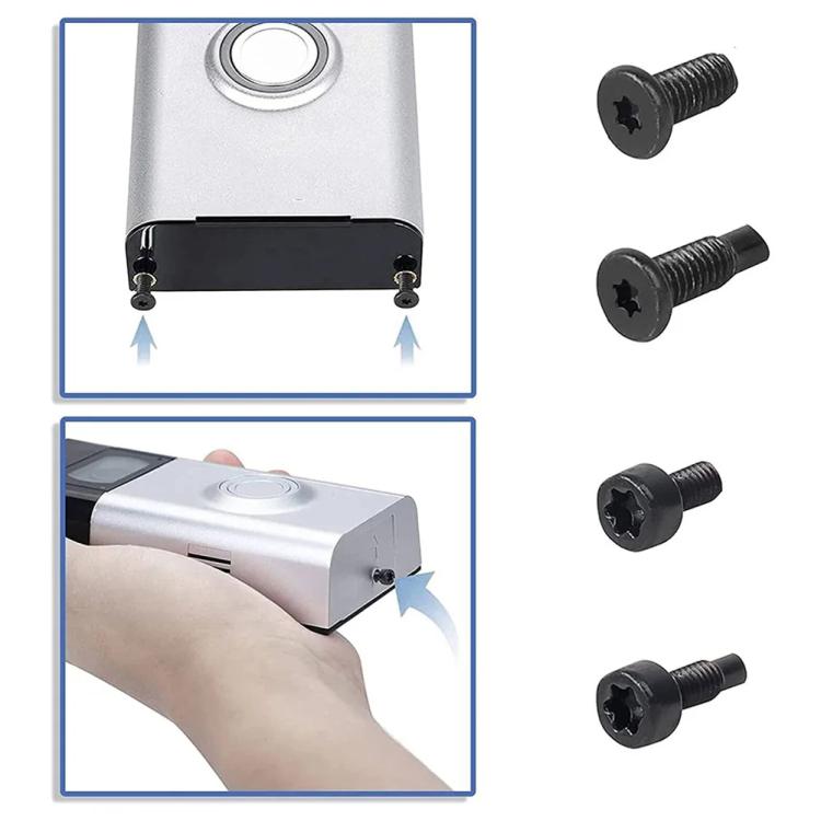 40pcs /Pack T6 T15 Security Tamper-Proof Torx Screws with Anti-Theft Holes for Ring Doorbell & Camera Mounting - Black