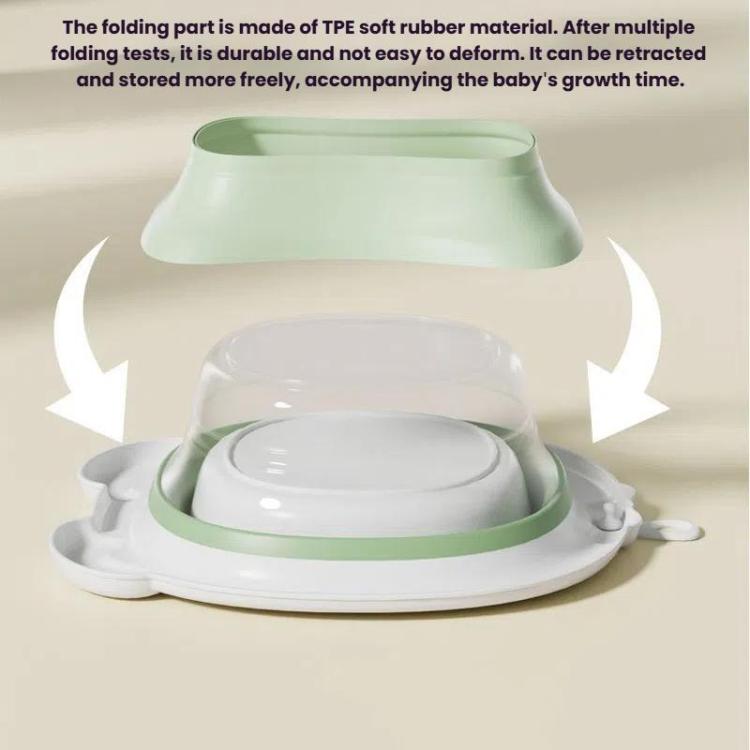 Children Silicone Folding Washbasin Portable Thickened Hangable Butt Washbasin For Babies, Color: White Green-Monkey