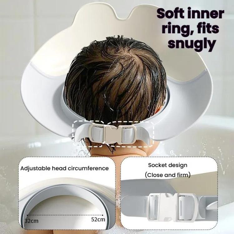 Children Shampoo Cap Shower Hat Waterproof Ear Protection Double Layer Portable Foldable Shower Cap - Pink