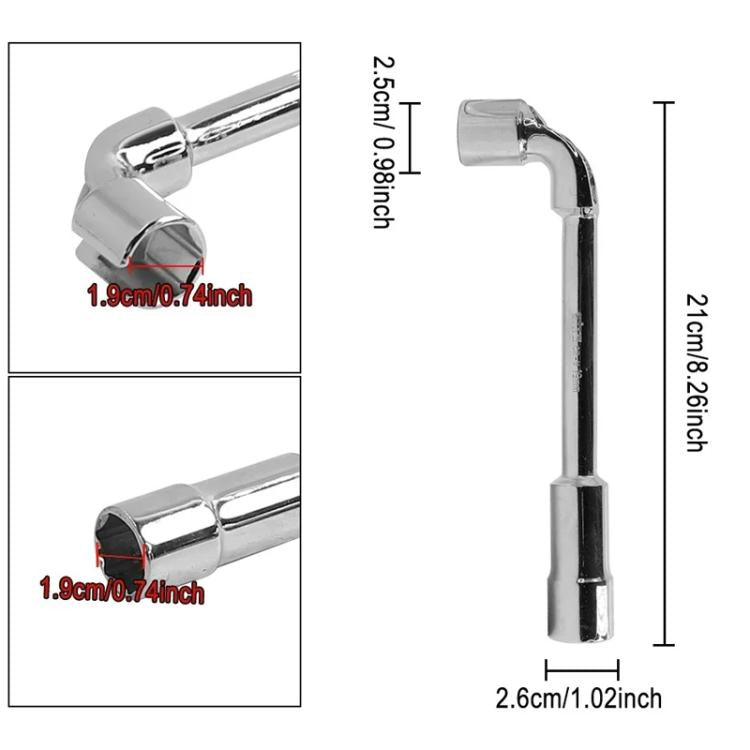 X1665 For INOKIM OXO OX Electrical Scooter 19mm L-Shaped Open-End Socket Wrench For Fixing The Motor Nut