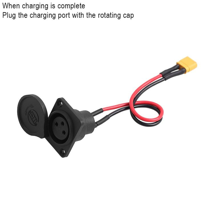 X1673 For INOKIM OXO OX Electrical Scooter Power Port XLR Cannon 3-Pin Charging Socket